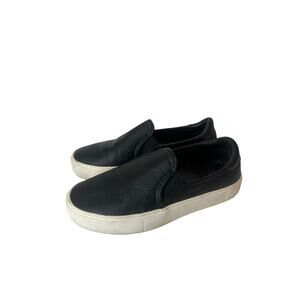 Ugg Black Leather Slip On Shoes Sz 7 Women’s Sneakers Nice, Light Use